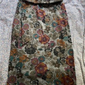 Beautiful knit skirt from Anthro pattern that reminds me of a Liberty prints.